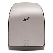 Scott Pro Electronic Hard Roll Towel Dispenser, 12.66 x 9.18 x 16.44, Brushed Silver (35609)