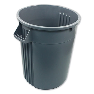 Impact ADVANCED GATOR WASTE CONTAINER, ROUND, PLASTIC, 32 GAL, GRAY (7732GRE)