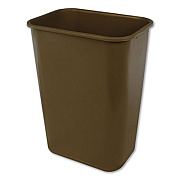 Impact Soft-Sided Wastebasket, Rectangular, Polyethylene, 41 qt, Beige (7703BEI)