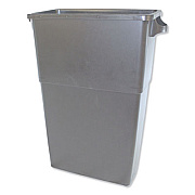 Impact Thin Bin Containers, Rectangular, Polyethylene, 23 gal, Gray (70233)