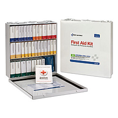 First Aid Only Unitized ANSI 2015 Compliant Class B Type III First Aid Kit for 100 People, 217 Pieces, Metal Case (90570)