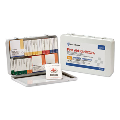 First Aid Only Unitized ANSI Class A Weatherproof First Aid Kit for 75 People, 36 Pieces, Metal Case (90700)