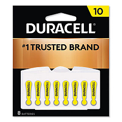 Duracell Hearing Aid Battery, #10, 8/Pack (DA10B8ZM10)