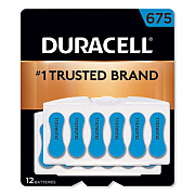 Duracell Hearing Aid Battery, #675, 12/Pack (DA675B12ZMR0)