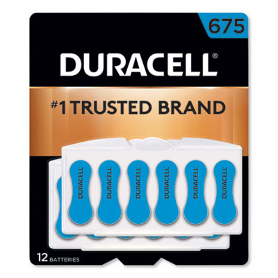 Duracell Hearing Aid Battery, #675, 12/Pack (DA675B12ZMR0)