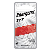 Energizer 377 Silver Oxide Button Cell Battery, 1.5 V, 2/Pack (377BPZ2)