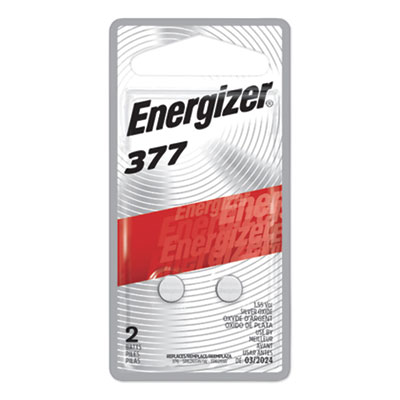 Energizer 377 Silver Oxide Button Cell Battery, 1.5 V, 2/Pack (377BPZ2)