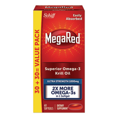 MegaRed Ultra Strength Omega-3 Krill Oil Softgel, 60 Count (99549EA)
