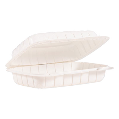 ProPlanet by Dart Hinged Lid Containers, Hoagie Container, 6.5 x 9 x 2.8, White, 200/Carton (206MFPPHT1)