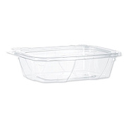 Dart ClearPac SafeSeal Tamper-Resistant, Tamper-Evident Containers, Tall, Flat Lid, 20 oz, Clear, Plastic, 200/Carton (CH20TF)