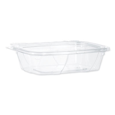 Dart ClearPac SafeSeal Tamper-Resistant, Tamper-Evident Containers, Tall, Flat Lid, 20 oz, Clear, Plastic, 200/Carton (CH20TF)