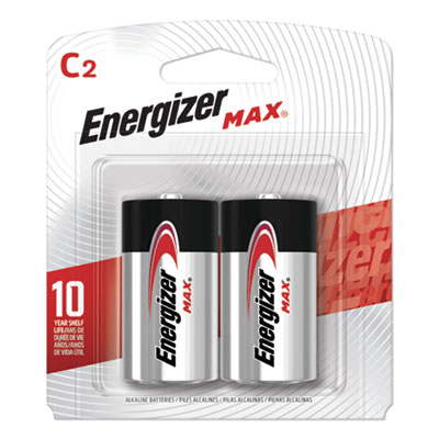 Energizer MAX Alkaline C Batteries, 1.5 V, 2/Pack (E93BP2)