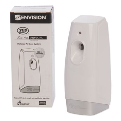 AbilityOne 4510014264187, SKILCRAFT, Zep Meter Mist 3000 Odor Control Dispenser, 3.25"x 3.63" x 10.5", White