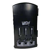 WeGo Trio Utensil Dispenser, Holds 100 Forks/100 Knives/100 Spoons, 13.39 x 15.75 x 23.62, Black (56102200)
