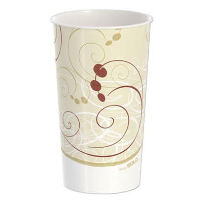 SOLO Double Sided Poly Paper Cold Cups, 44 oz, Symphony Design, 40/Pack, 12 Packs/Carton (TPH445PSYM)