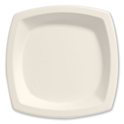 Dart Bare Eco-Forward Sugarcane Dinnerware, Plate, 6.7" dia, Ivory, 125/Pack, 8 Packs/Carton (6PSC2050CT)