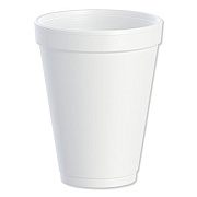 Dart Foam Drink Cups, 12 oz, White, 25/Bag,  40 Bags/Carton (12J12)