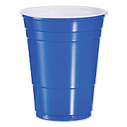 Dart SOLO PLASTIC PARTY COLD CUPS, 16OZ, BLUE, 50/BAG, 20 BAGS/CARTON (P16B)