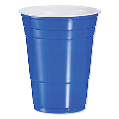 Dart SOLO PLASTIC PARTY COLD CUPS, 16OZ, BLUE, 50/BAG, 20 BAGS/CARTON (P16B)
