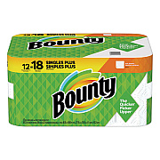 Bounty PAPER TOWELS, 2-PLY, WHITE, 54 SHEETS/ROLL, 12 ROLLS/CARTON (74796)