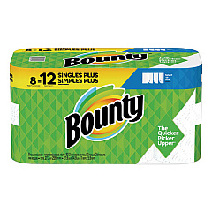 Bounty SELECT-A-SIZE PAPER TOWELS, 2-PLY, WHITE, 5.9 X 11, 83 SHEETS/ROLL, 8 ROLLS/CT (90963)