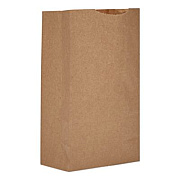 Ross & Wallace Paper Products Grocery Paper Bags, 3# Size, Extra-Heavy-Duty, 50# Basis Weight, 4.74" x 2.91" x 8.66", Kraft, 500/Bundle (GX3500)