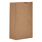 Ross & Wallace Paper Products Grocery Paper Bags, 3# Size, 30# Basis Weight, 4.74" x 2.91" x 8.66", Kraft, 500/Bundle (GK3500)
