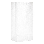 Ross & Wallace Paper Products Grocery Paper Bags, 4# Size, 30# Basis Weight, 5" x 3.13" x 9.88", White, 500/Bundle (GW4500)