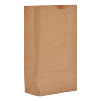 Ross & Wallace Paper Products Grocery Paper Bags, 10# Size, 35# Basis Weight, 7" x 4.38" x 13.75", Kraft, 500/Bundle (GK10500)
