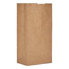 Ross & Wallace Paper Products Grocery Paper Bags, 4# Size, Extra-Heavy-Duty, 50# Basis Weight, 5" x 3.13" x 9.88", Kraft, 500/Bundle (GX4500)