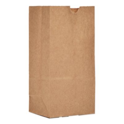 Ross & Wallace Paper Products Grocery Paper Bags, 1# Size, 30# Basis Weight, 3.5" x 2.25" x 6.63", Kraft, 500/Bundle (GK1500)