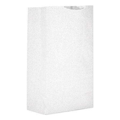 General Grocery Paper Bags, 2# Size, 30# Basis Weight, 4.31" x 2.44" x 7.88", White, 6,000/Bundle (GW2)