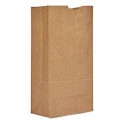 Ross & Wallace Paper Products Grocery Paper Bags, 20# Size, Heavy-Duty, 50# Basis Weight, 8.25" x 5.25" x 16.13", Kraft, 500/Bundle (GH20)