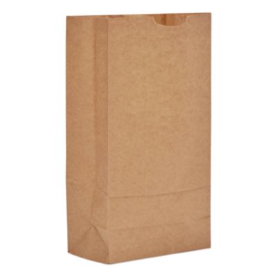 Ross & Wallace Paper Products Grocery Paper Bags, 10# Size, 35# Basis Weight, 7" x 4.38" x 13.75", Kraft, 2,000/Bundle (GK10)
