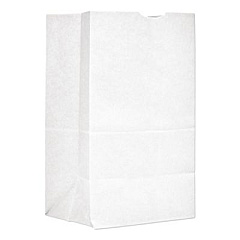 Ross & Wallace Paper Products Grocery Paper Bags, 20# Squat Size, 40# Basis Weight, 8.13" x 5.88" x 12.5", White, 500/Bundle (GW20S500)
