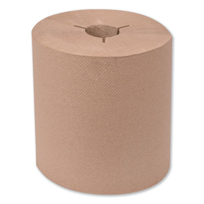 Tork Universal Hand Towel Roll, Notched, 1-Ply, 8" x 630 ft, Natural, 6 Rolls/Carton (8031500)