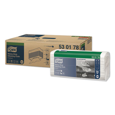 Tork Heavy-Duty Cleaning Cloth, 14 x 16.9, White, 750/Carton (530178)