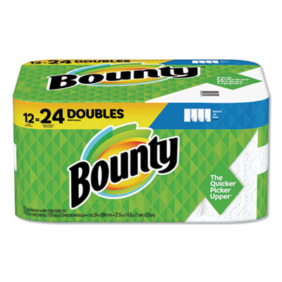 Bounty SELECT-A-SIZE PAPER TOWELS, 2-PLY, WHITE, 5.9 X 11, 110 SHEETS/ROLL, 12 ROLLS/CARTON (76209)