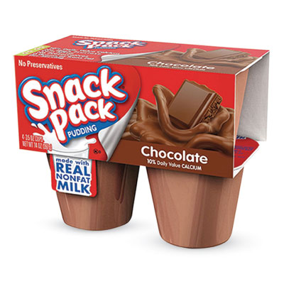 Snack Pack PUDDING CUPS, CHOCOLATE, 3.5 OZ CUP, 48/CARTON (2522789)