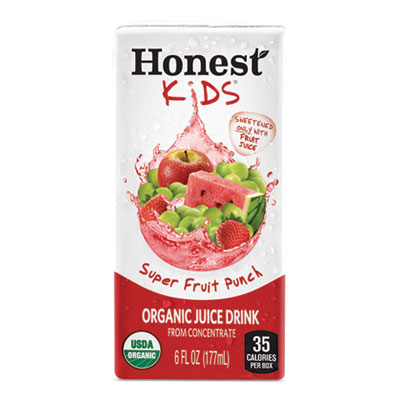 Honest Kids ORGANIC JUICE DRINK, SUPER FRUIT PUNCH, 6 OZ, 40/CARTON (24309526)