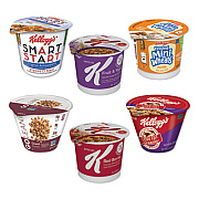 Kellogg's Breakfast Cereal - Single Serve, Classic Wellness Assortment, 2.2 oz Cup, 60/Carton (5X0404)