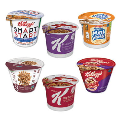 Kellogg's BREAKFAST CEREAL - SINGLE SERVE, CLASSIC WELLNESS ASSORTMENT, 2.2 OZ CUP, 60/CARTON (2757055)
