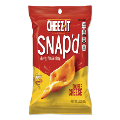 Sunshine CHEEZ-IT SNAP'D CRACKERS, DOUBLE CHEESE, 2.2 OZ POUCH, 6/PACK (24396357)