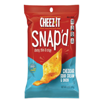 Sunshine CHEEZ-IT SNAP'D CRACKERS, CHEDDAR SOUR CREAM AND ONION, 2.2 OZ POUCH, 6/PACK (24396358)