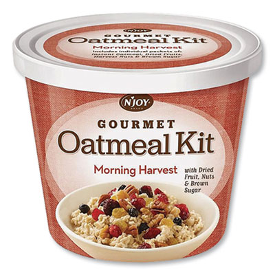 N'Joy Gourmet Oatmeal Kit, Morning Burst, 3.42 oz Cup, 8/Carton (40772)