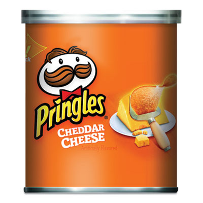 Pringles POTATO CRISPS, CHEDDAR CHEESE, 1.41 OZ CAN, 36/BOX (1170390)