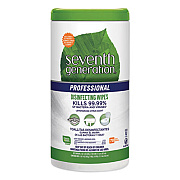 Seventh Generation Professional Disinfecting Multi-Surface Wipes, 8 x 7, Lemongrass Citrus, 70/Canister, 6 Canisters/Carton (44753CT)