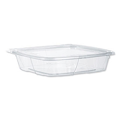 Dart ClearPac SafeSeal Tamper-Resistant/Evident Containers, Flat Lid, 35 oz, Clear, Plastic, 100/Bag, 2 Bags/Carton (CH35DEF)