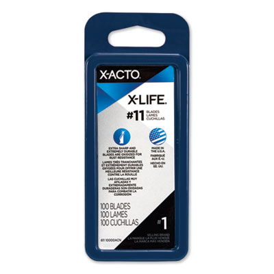No. 11 Bulk Pack Blades for X-Acto Knives, 100/Box (X611)