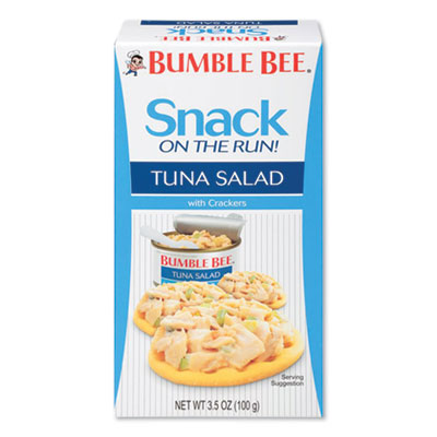Bumble Bee SNACK ON THE RUN TUNA SALAD WITH CRACKERS, 3.5 OZ PACK, 12/CARTON (618556)
